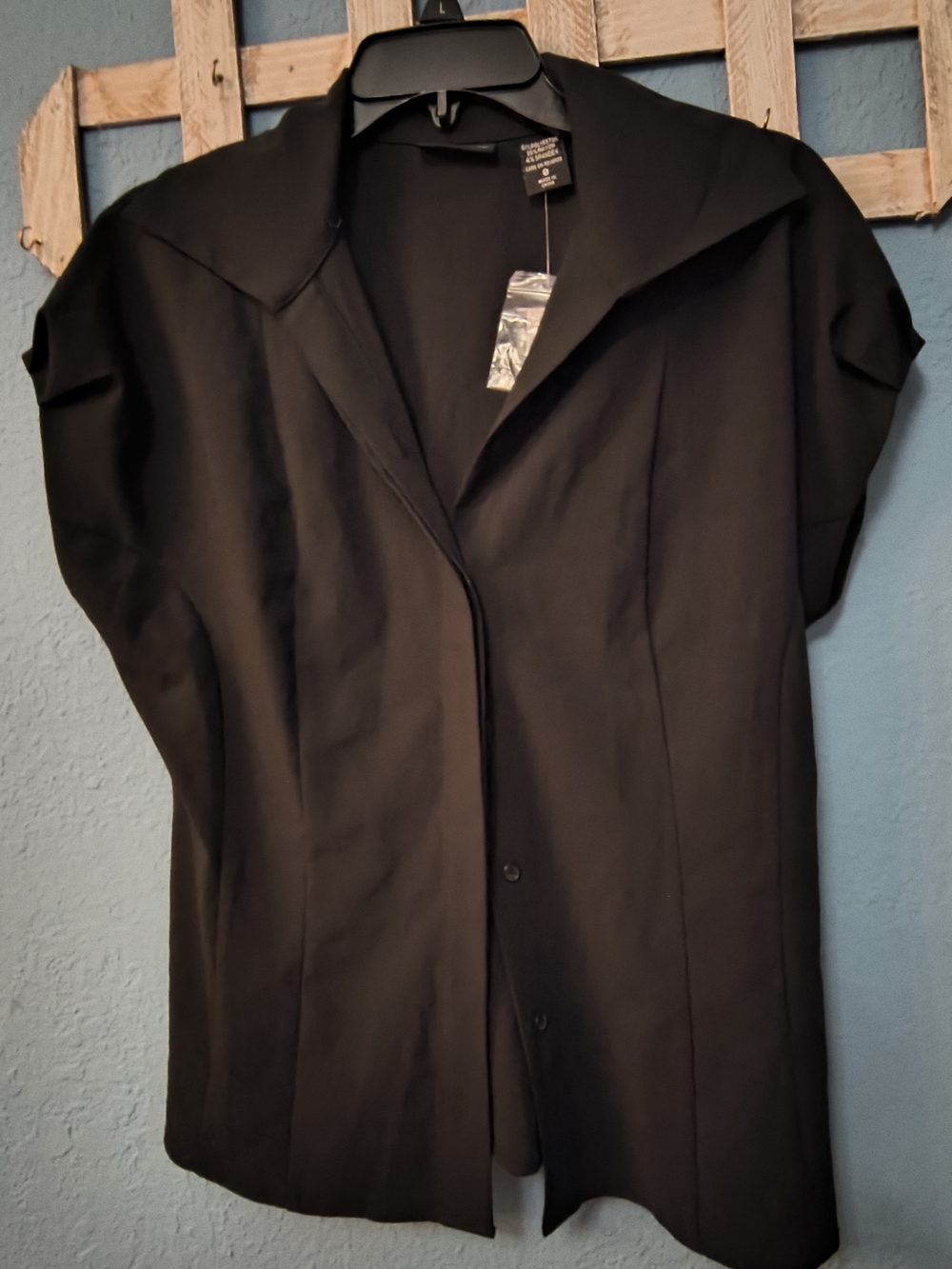 New York & Company Black Short-Sleeve Blazer